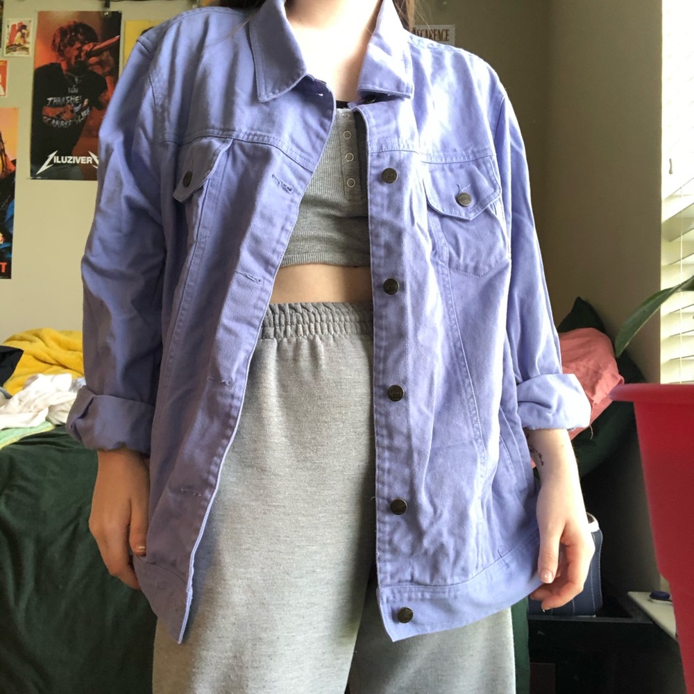 Purple vintage industrial jacket